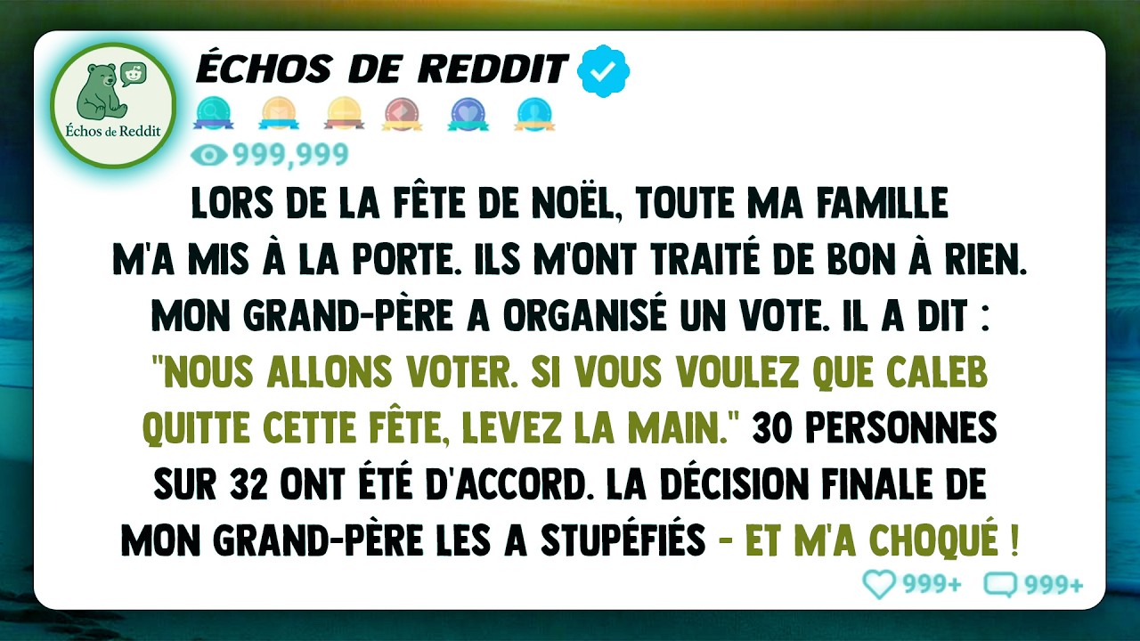 Toute ma famille a voté pour m'exclure du dîner de Noël - Mais ce que Grand-père a fait ensuite les