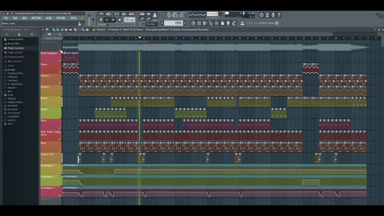 F1rstman ft. Boef & Dj Youss - Overal(ArudoBeatz FL Studio Remake)