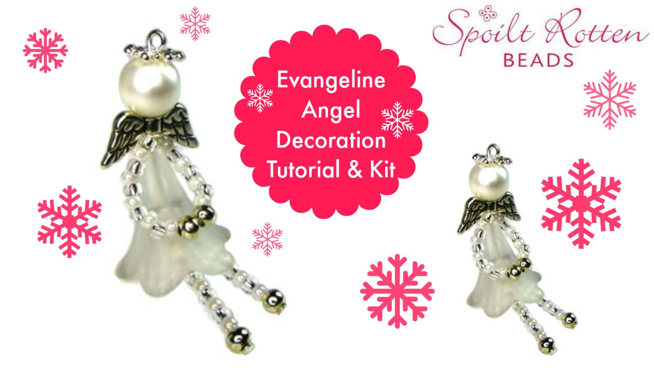 Evangeline Angel Decoration - Beaded Angel