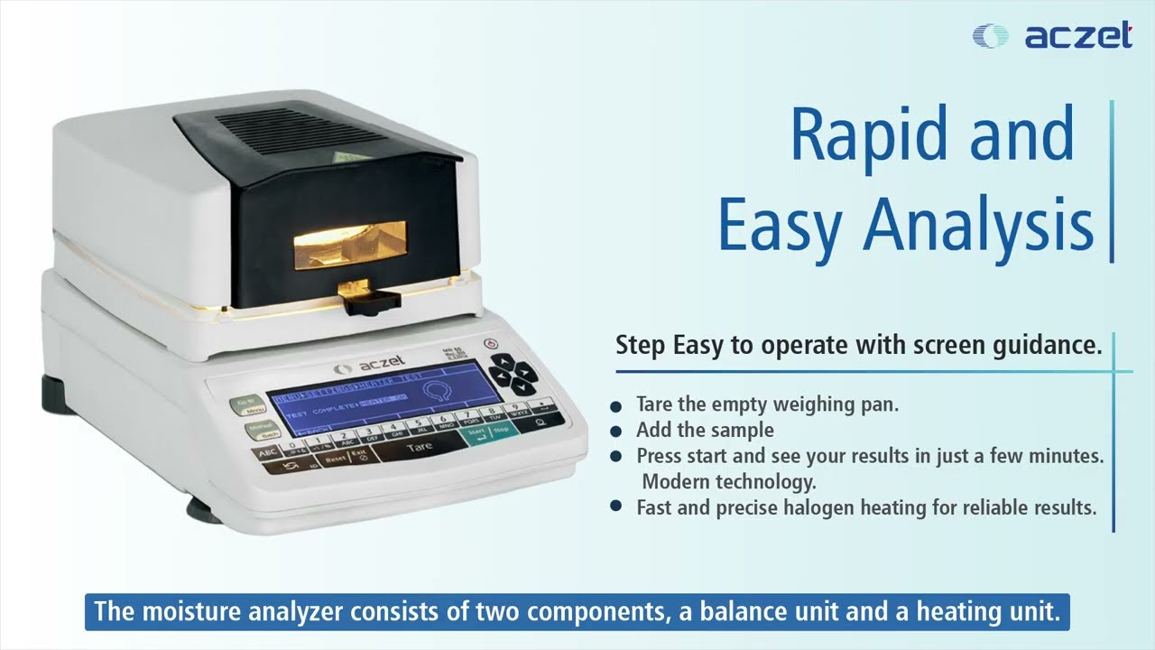 Aczet MB Series Moisture Analyzer  How to operate