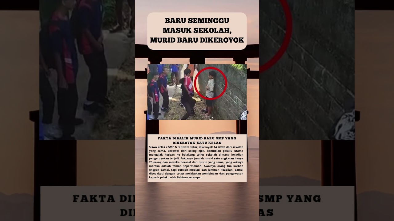 Pengeroyokan siswa SMPN 3 Doko, Kediri #indonesia #shorts #shortvideo #bullyingawareness  #motivasi