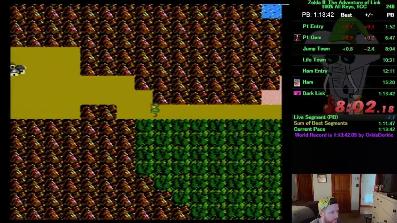 Zelda II Speedrun All Keys 100% - [FORMER]World Record - 1:13:25.478