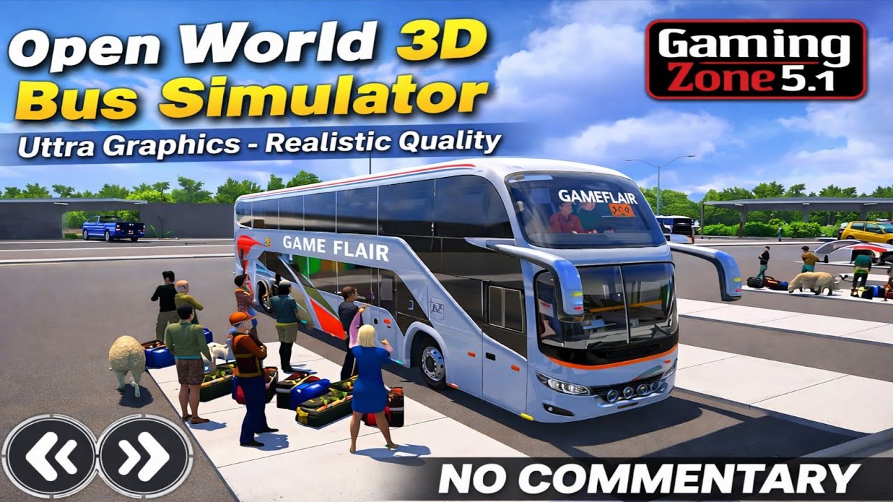 Open World Offline Bus Simulator Gameplay | Ultra Graphics & Realistic Driving | No Commentary