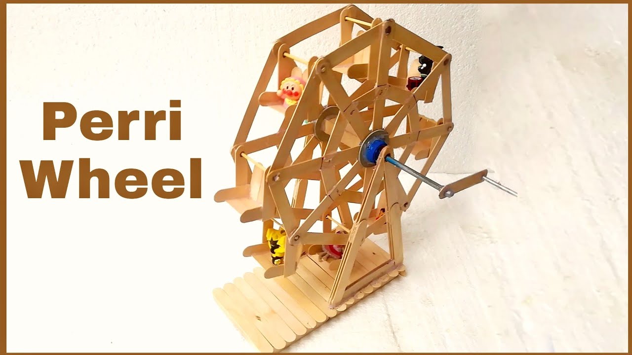 How to make ferris wheel with popsicle sticks.Popsicle craft