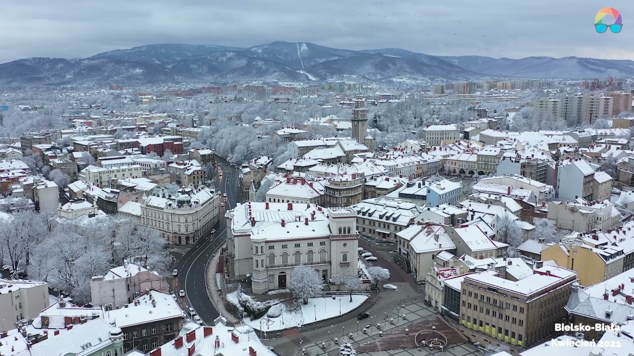 Bielsko-Biała i Beskidy z lotu ptaka