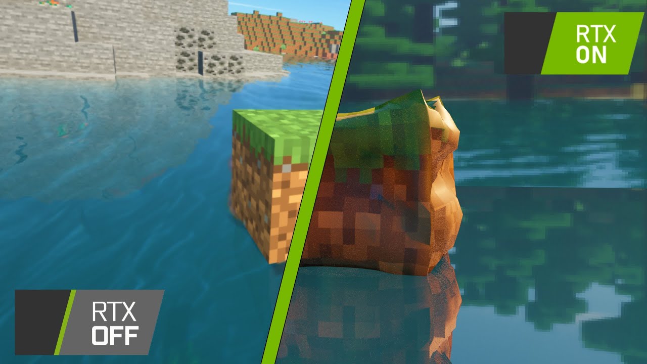 Minecraft - Softbody Simulations block RTX ON