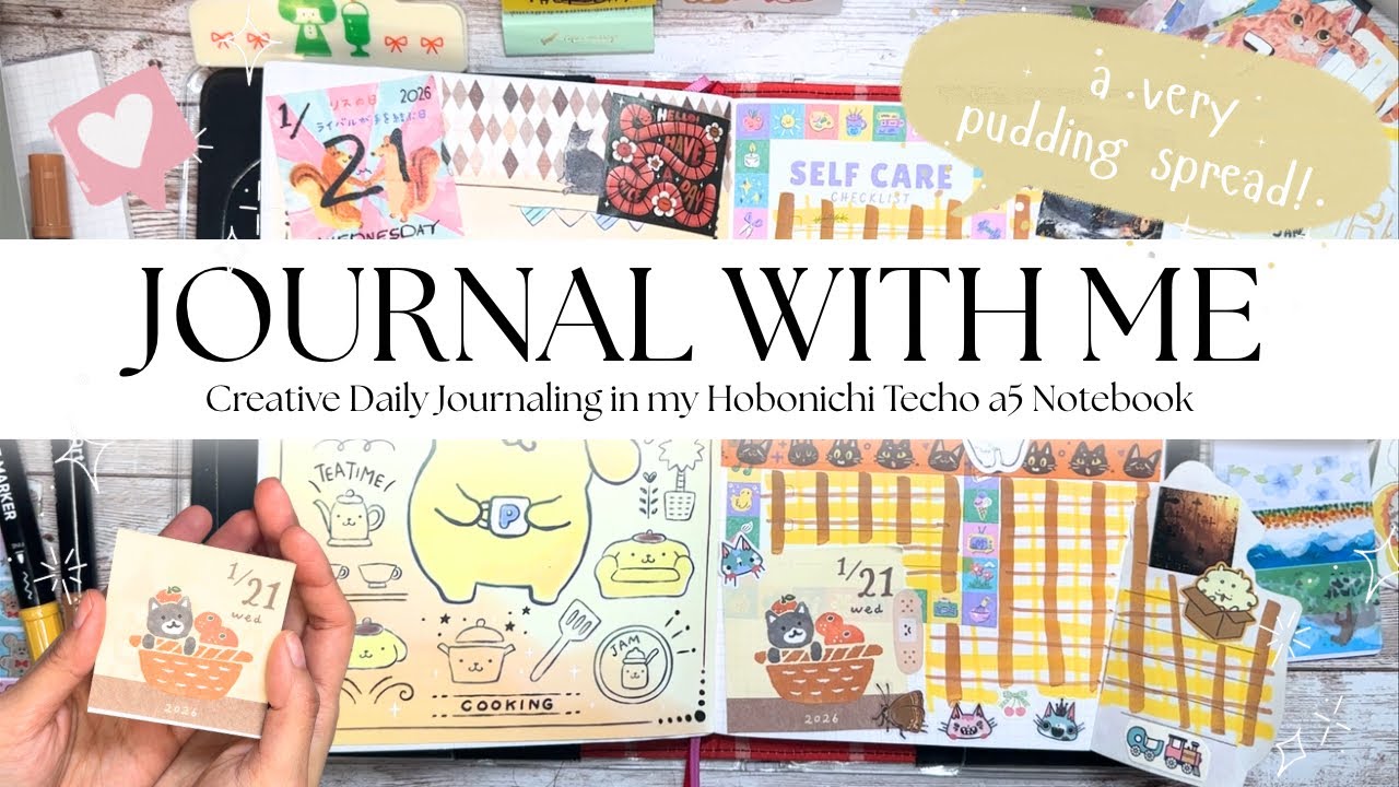 Journal With Me // Chatty Creative Decorating in my Hobonichi Techo 🍮