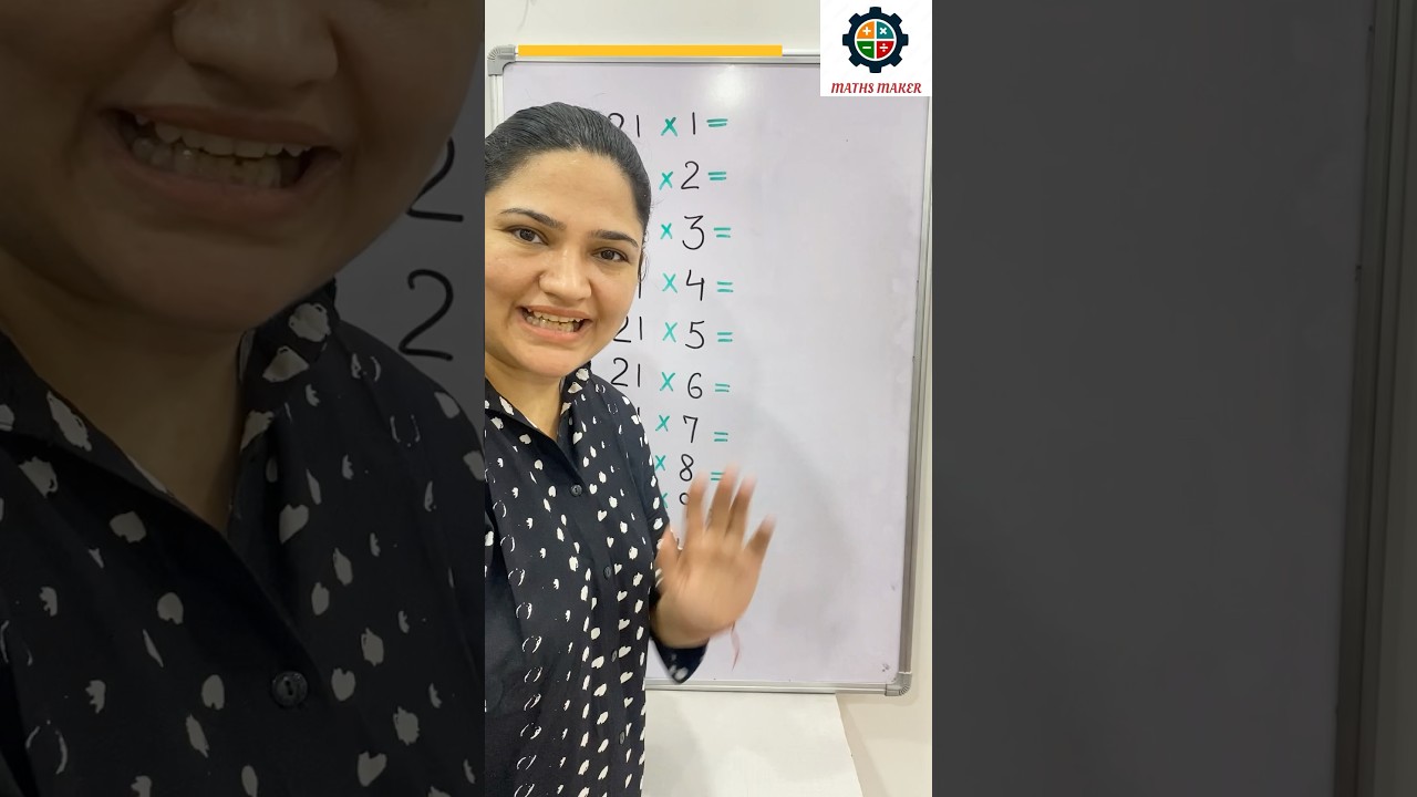 Easy way to learn table of 21/ short trick table of 21/ 21 ka table#maths #table #tabletrick #shorts