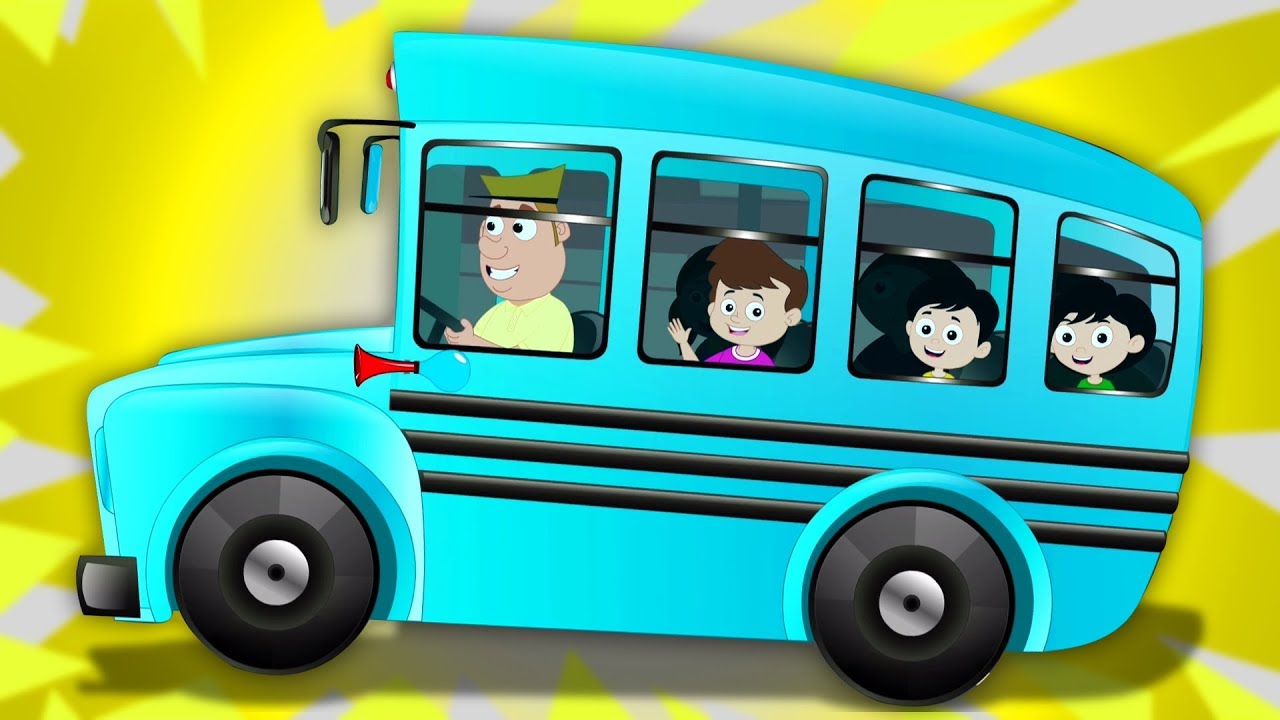 as rodas no ônibus | ônibus canção  para as crianças | rima de berçário | The Wheels On The Bus