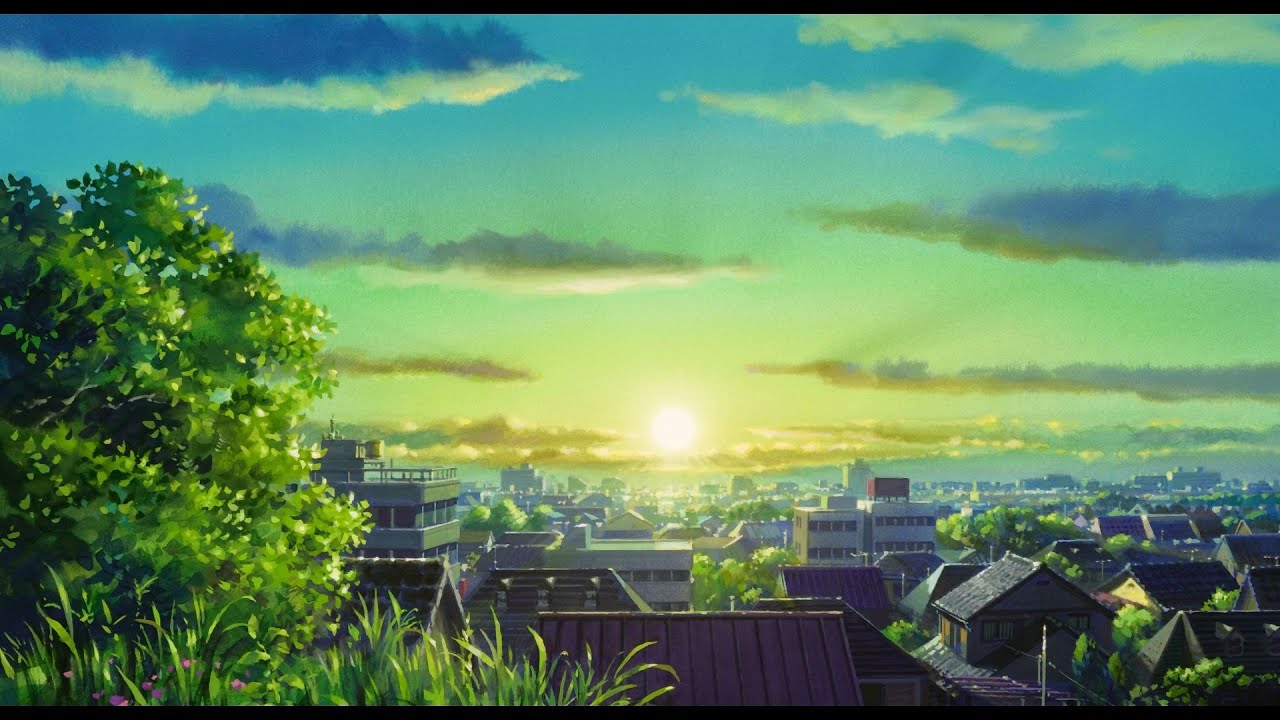 Lofi evening hillside view calm relax beats