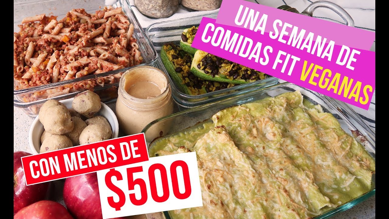 MENÚ FIT VEGAN POR MENOS DE $500 A LA SEMANA