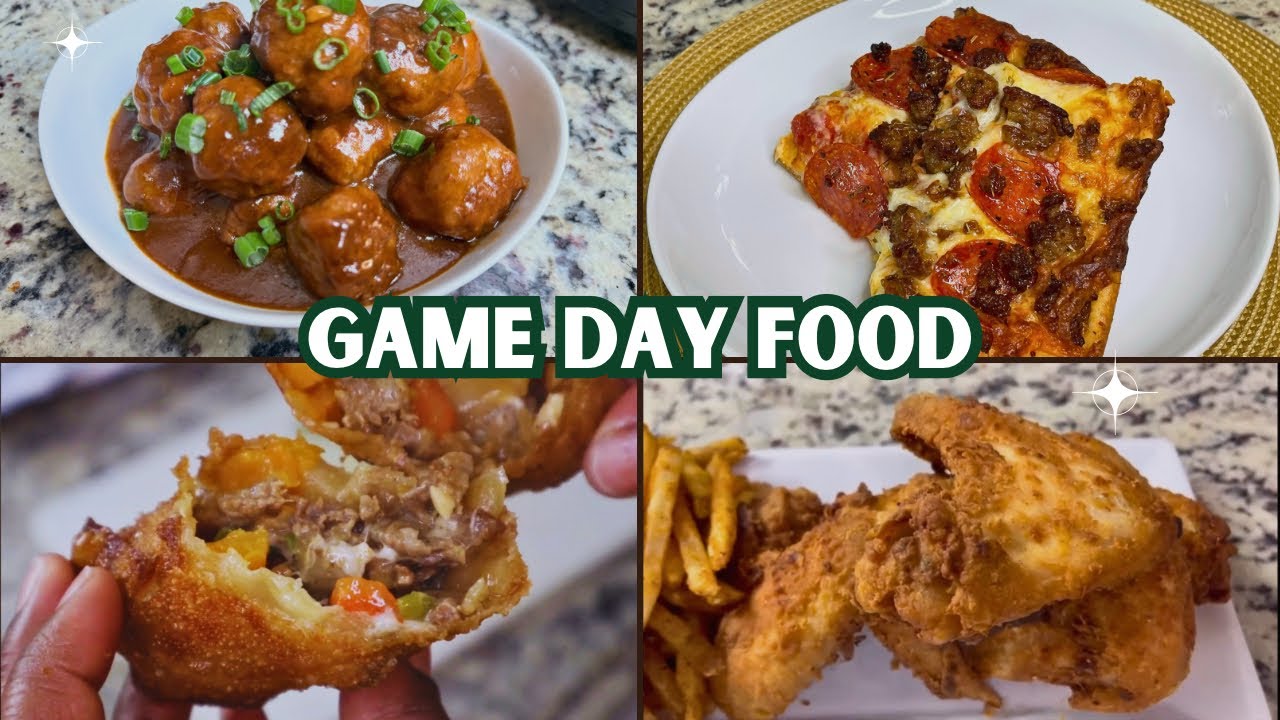 Super Bowl Party Food Ideas 🏈 | Mustard Fried Chicken | Detroit-Style Pizza | Crockpot Meatballs