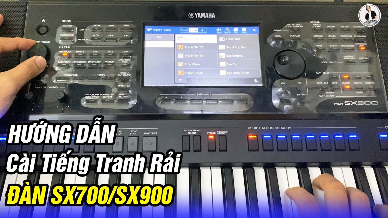 Hướng Dẫn Cài Đặt Tiếng Đàn Tranh Rải - Đàn Organ SX700/SX900 || THIỆN ORGAN