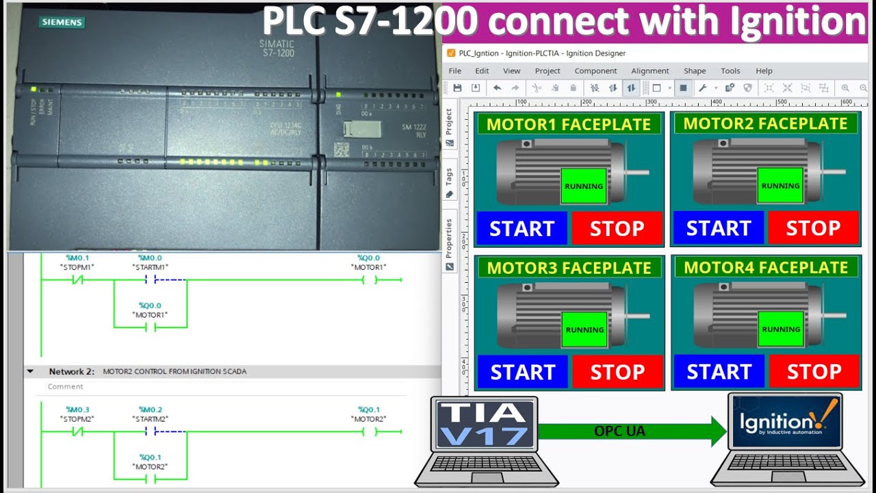 PLC S7-1200 connect with SCADA Ignition full tutorial step by step