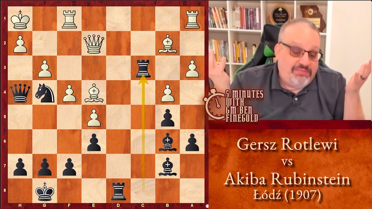 5 Minutes with GM Ben Finegold: Rotlewi vs Rubinstein, Łódź (1907)