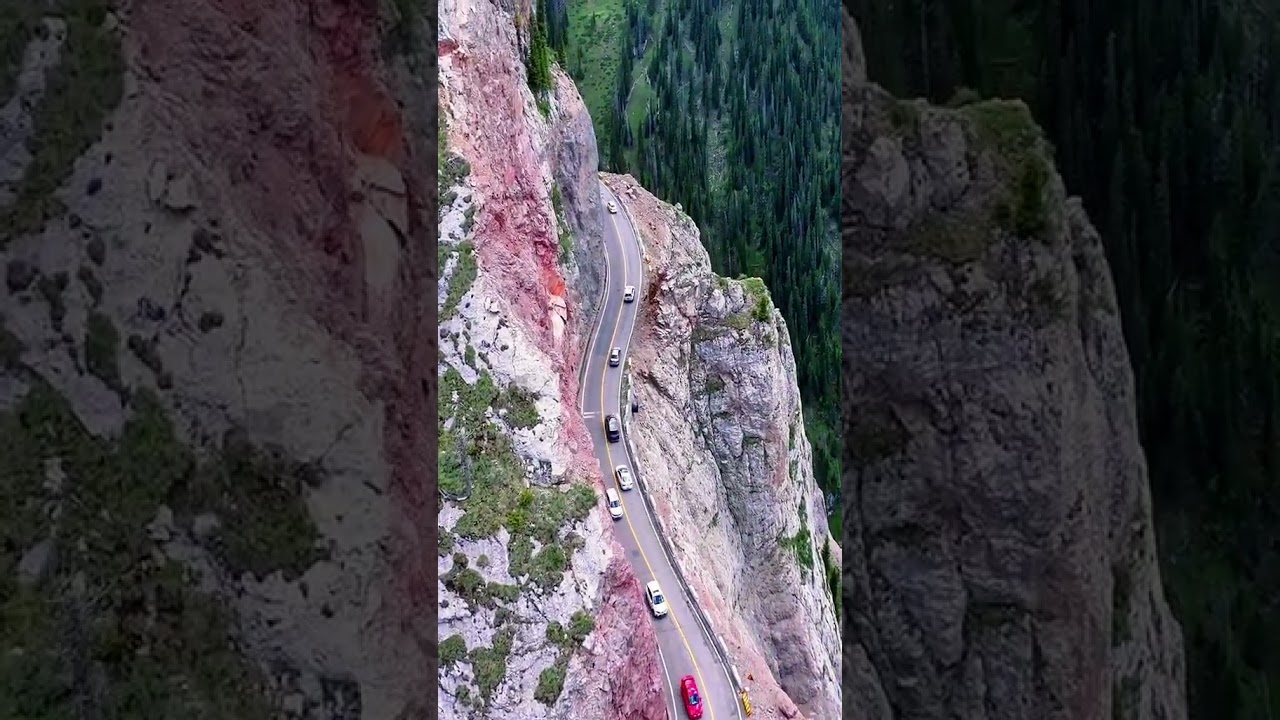 🛣️🔥 A Estrada Mais Selvagem de Xinjiang: Curvas Radicais.#AventuraXinjiang 🌄 #EstradasRadicais 🚗