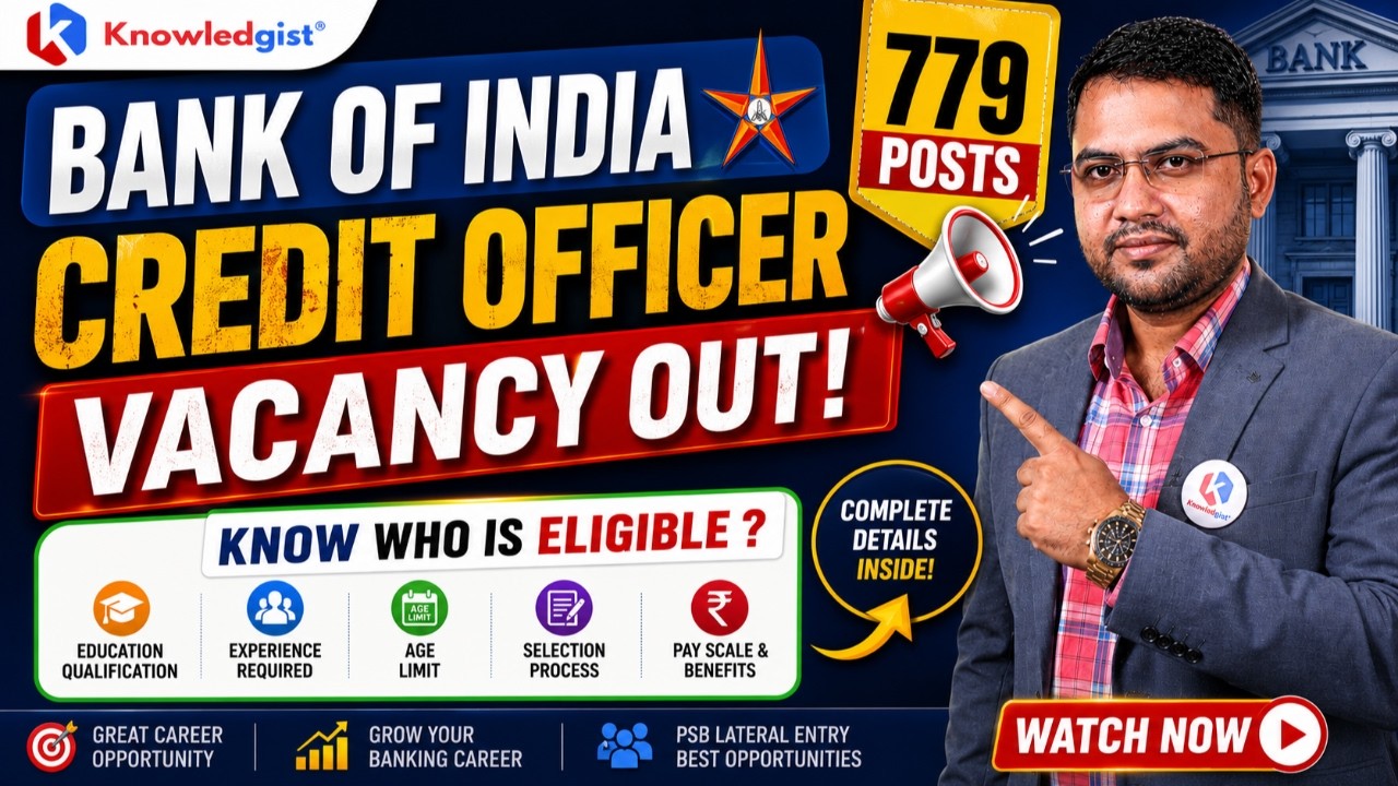 Bank Of India Credit Officer Vacancy Out | Know Who Is Eligible ?