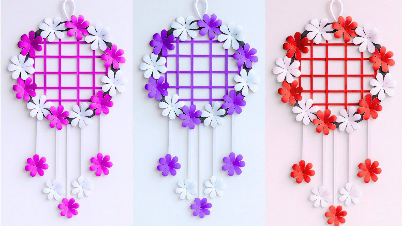 Wall hanging craft ideas | Wall decor | beautiful flower wall hanging craft ideas | Papercrafts