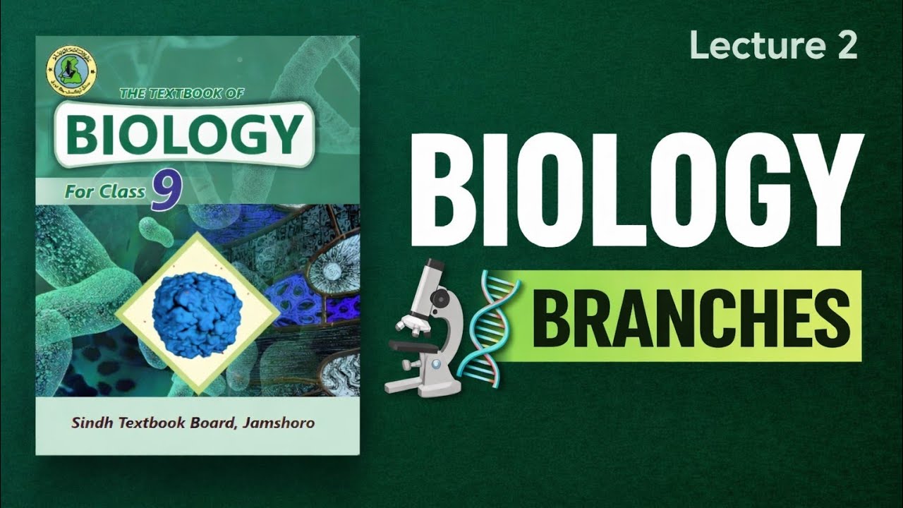 Branches of Biology |Chapter 1 Class 9 |Sindh Board Biology