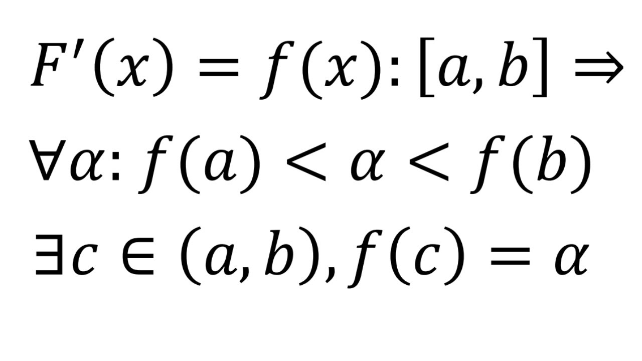 Can it take all the values? Darboux theorem