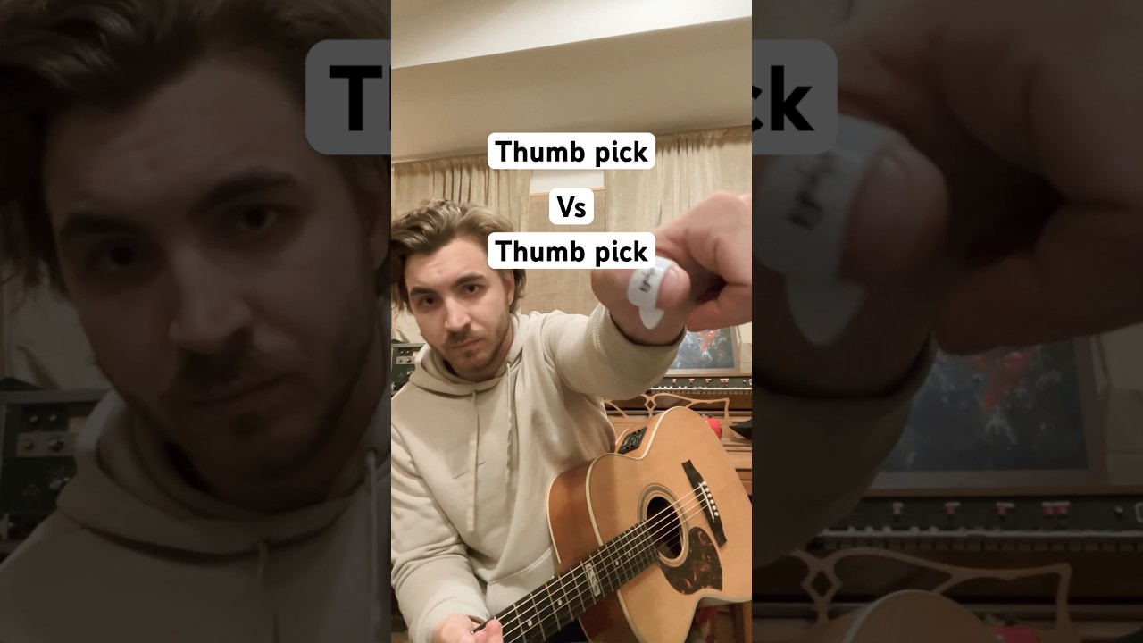 Thumb pick vs 👍🏼 #guitar