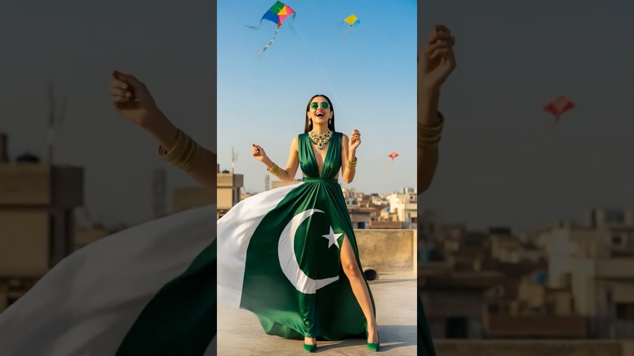 🇮🇳 Indian VS 🇵🇰 Pakistan girls flying kites challenge |15 august |#ai #india #pakistan