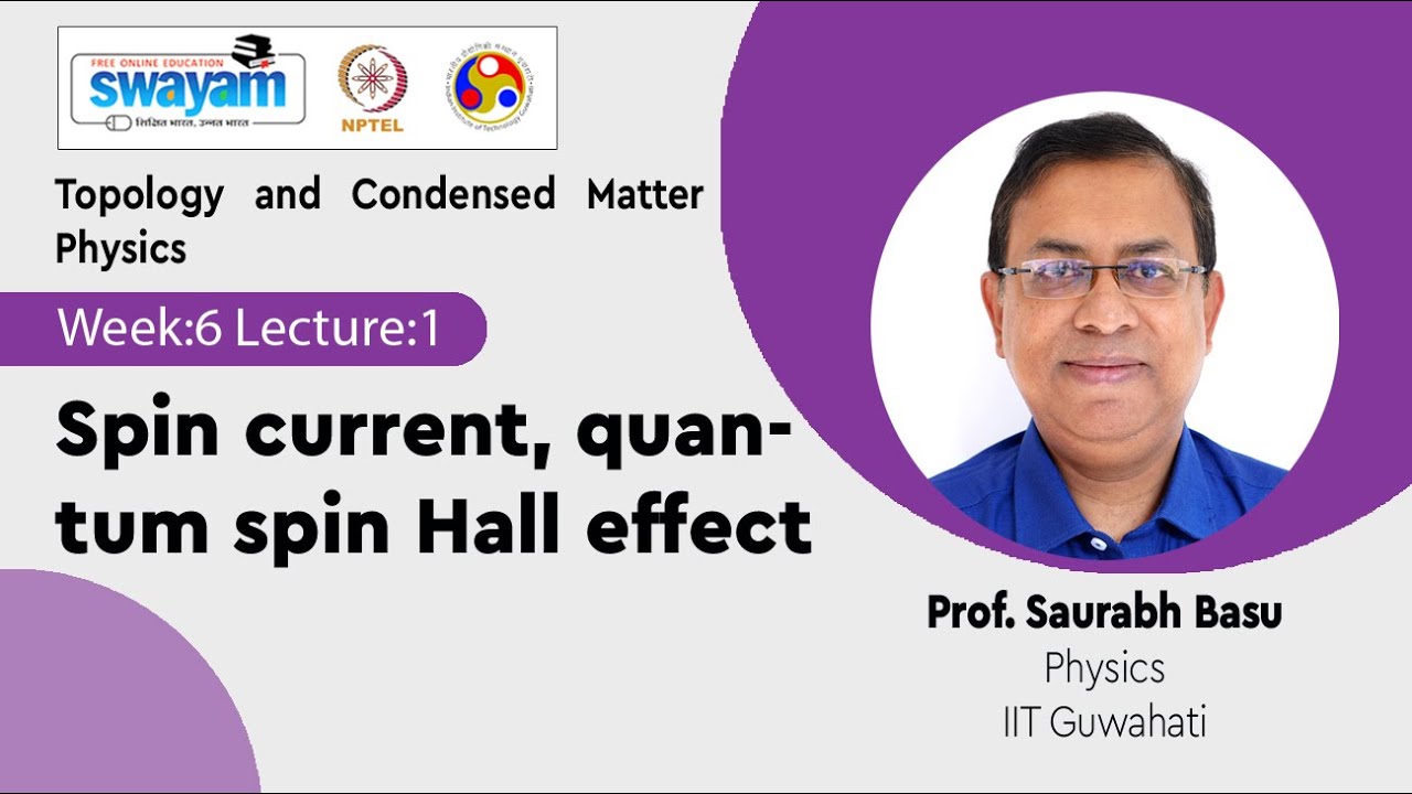 Lec 20: Spin current, quantum spin Hall effect