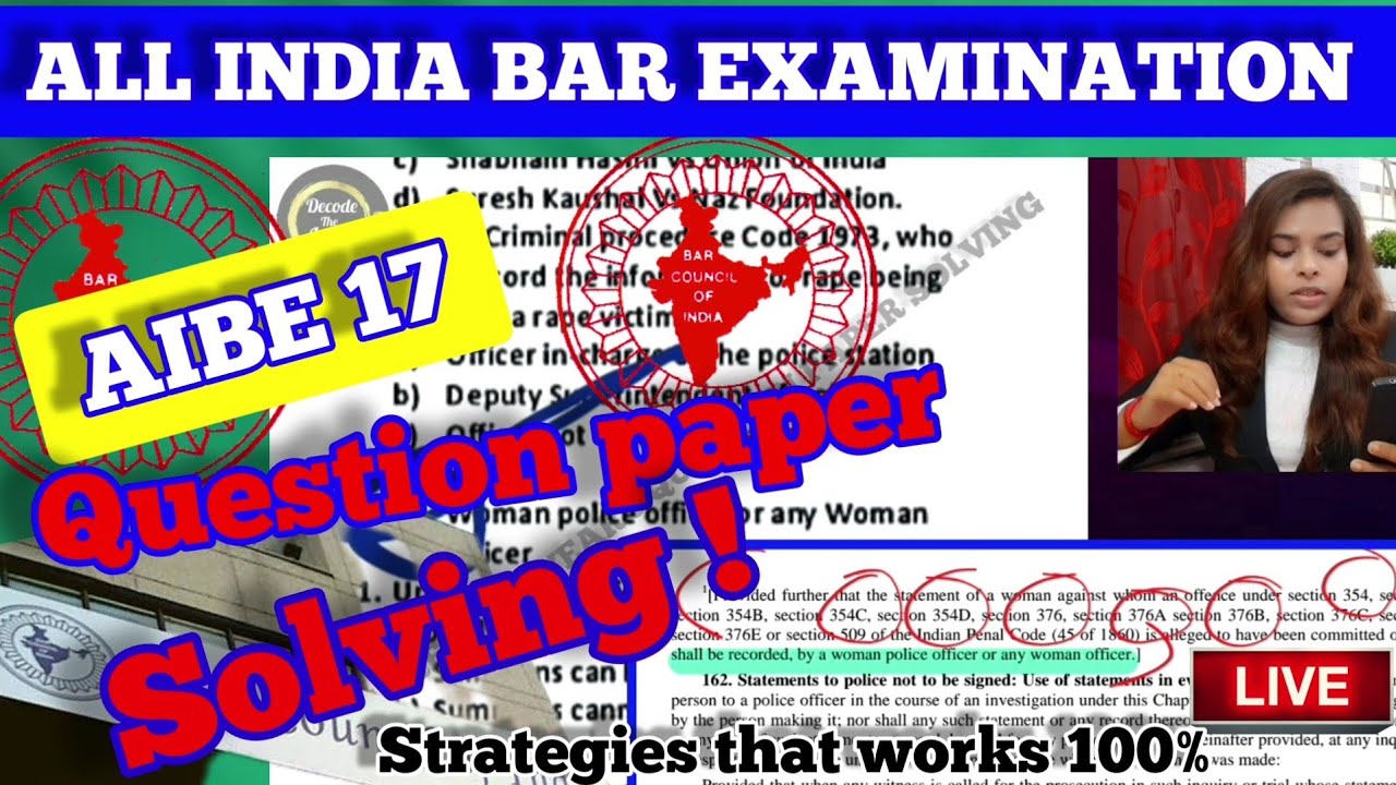 AIBE XVII | AIBE 17 Exam Strategies Clear an Exam in the First Attempt | BCI