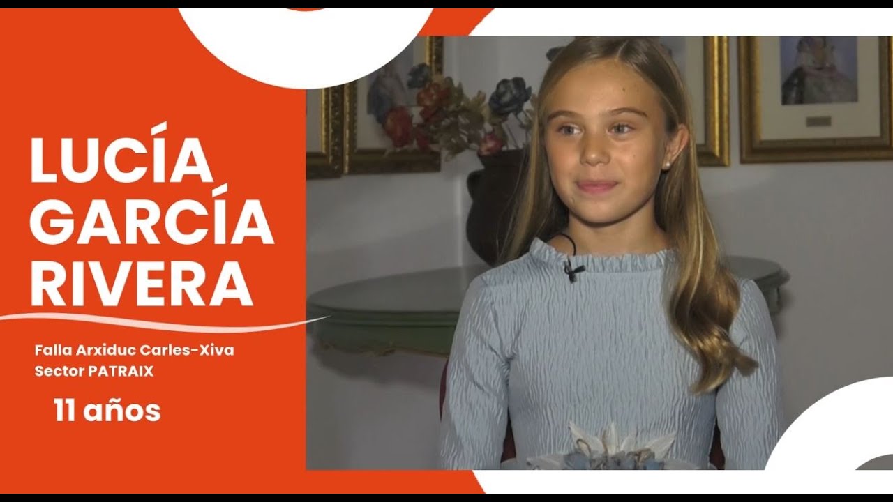Candidatas a Fallera Mayor Infantil de Valencia 2025: Lucía García Rivera