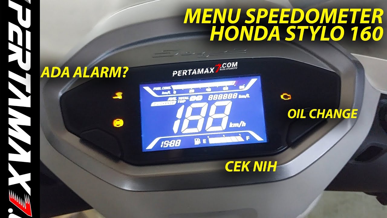 REVIEW Fitur Speedometer Honda Stylo 160 Terbaru Menu Alarm Tanpa Tachometer #honda #stylo160 #stylo
