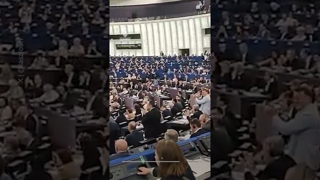 &lsquo;Send them back&rsquo; chants in EU Parliament after anti-migrant bill passes | AJ #shorts