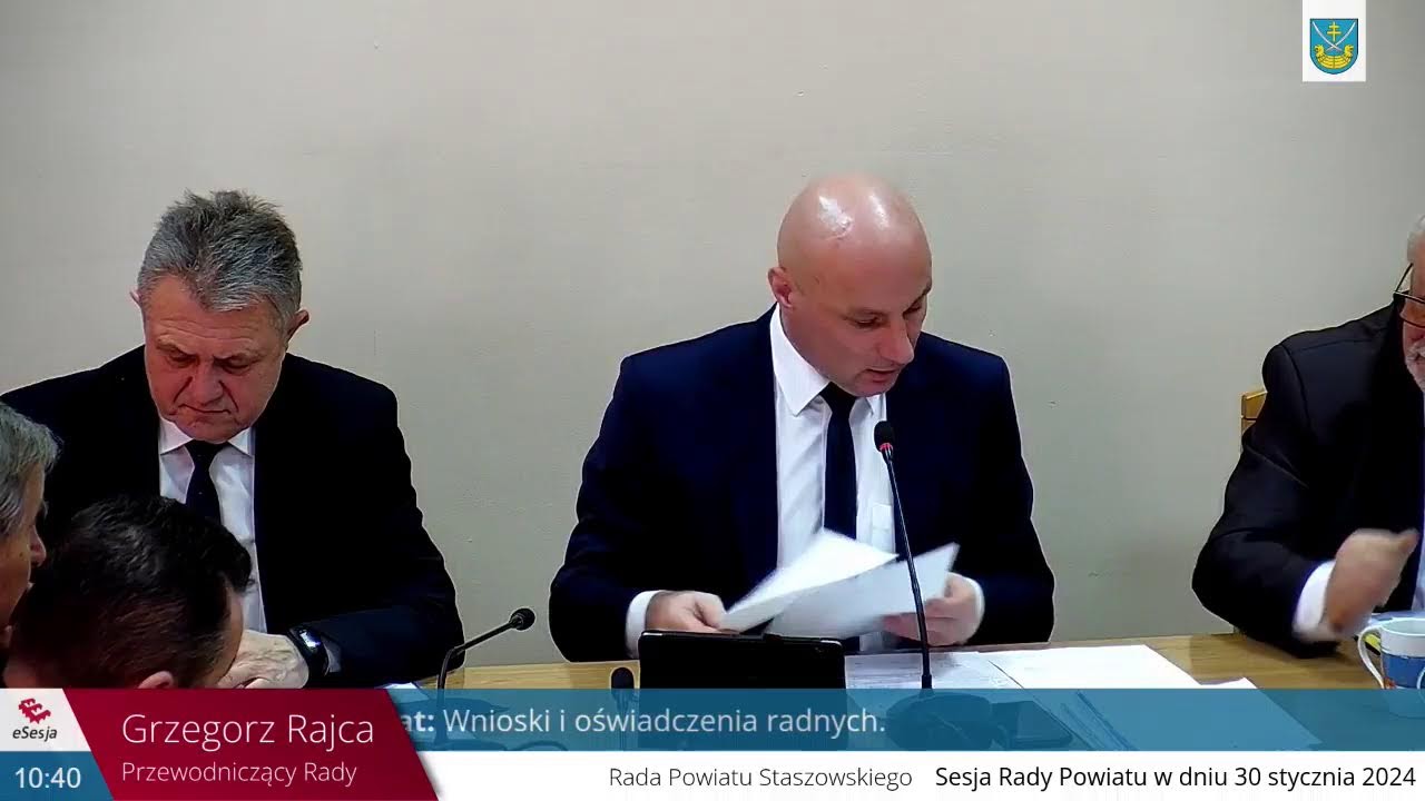 LXVI Sesja Rady Powiatu w Staszowie 30 stycznia 2024 roku