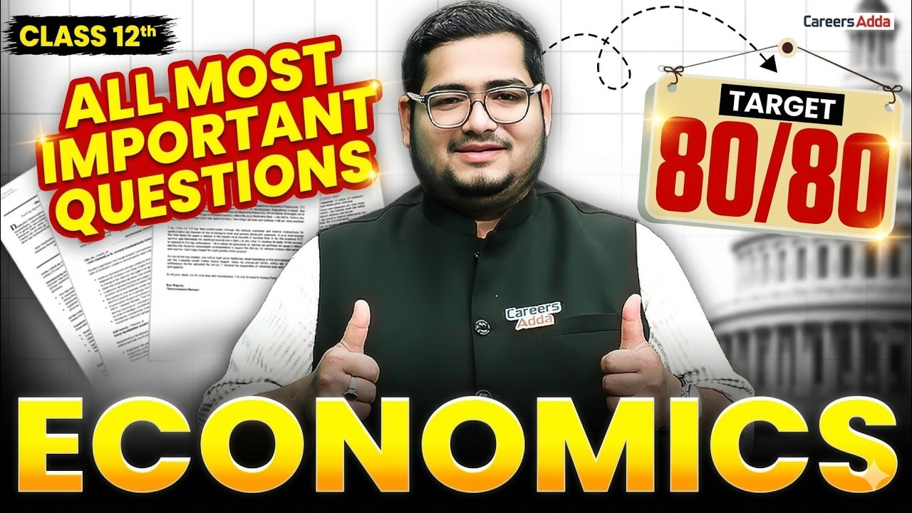 Class 12 Economics Most Important Questions for Board Exam 2026