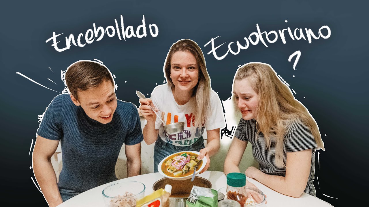 MI FAMILIA ALEMANA PRUEBA EL ENCEBOLLADO ECUATORIANO ( Por primera vez)