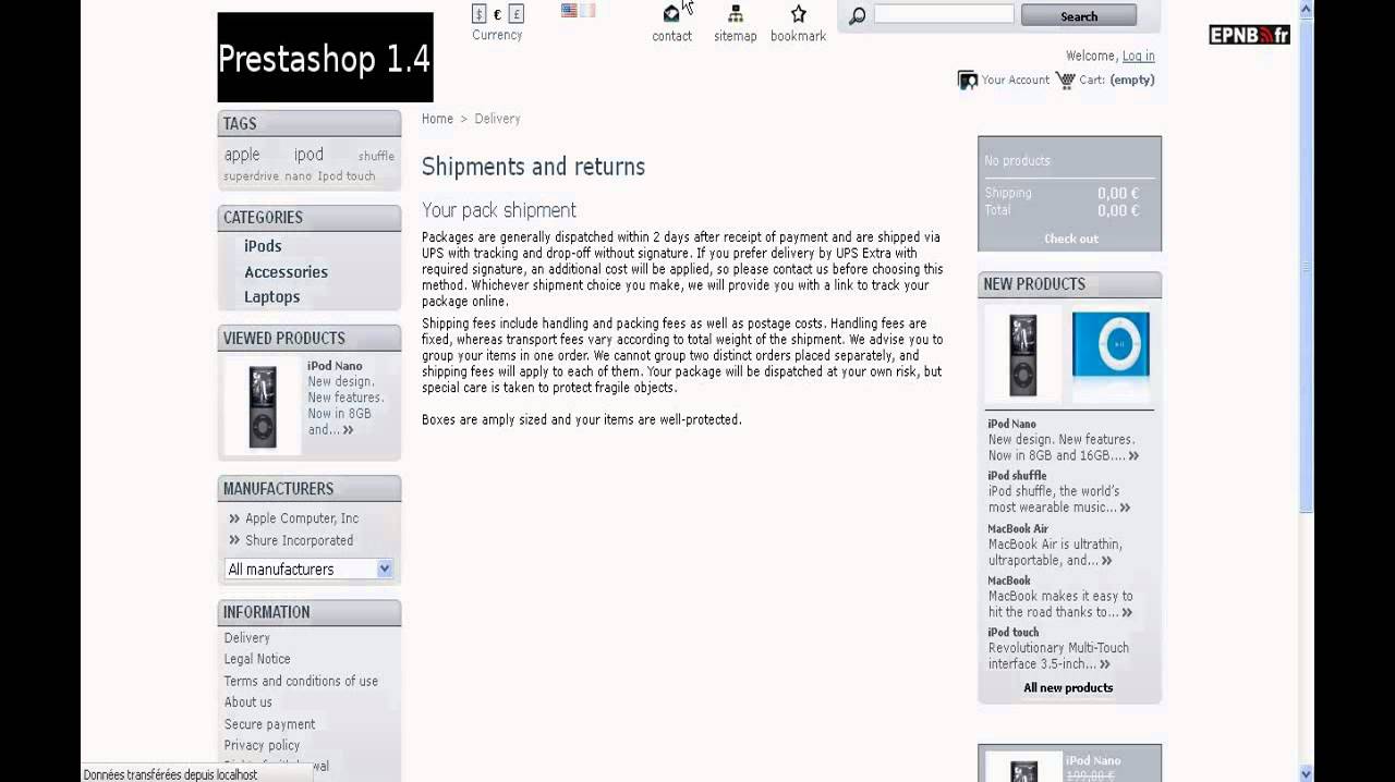 Prestashop 1.4 - Email Attachments Module