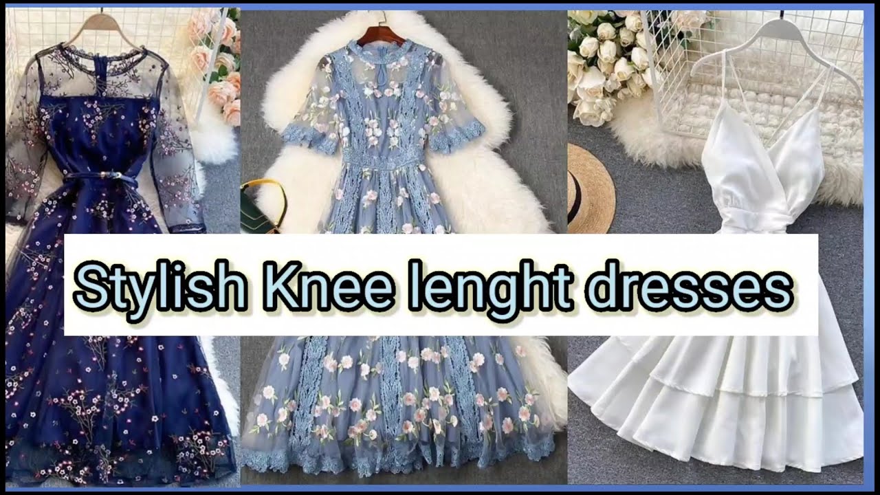 Stylish Knee Length One Piece Dress Design || A Line Dress Pattern || Midi Dress Design