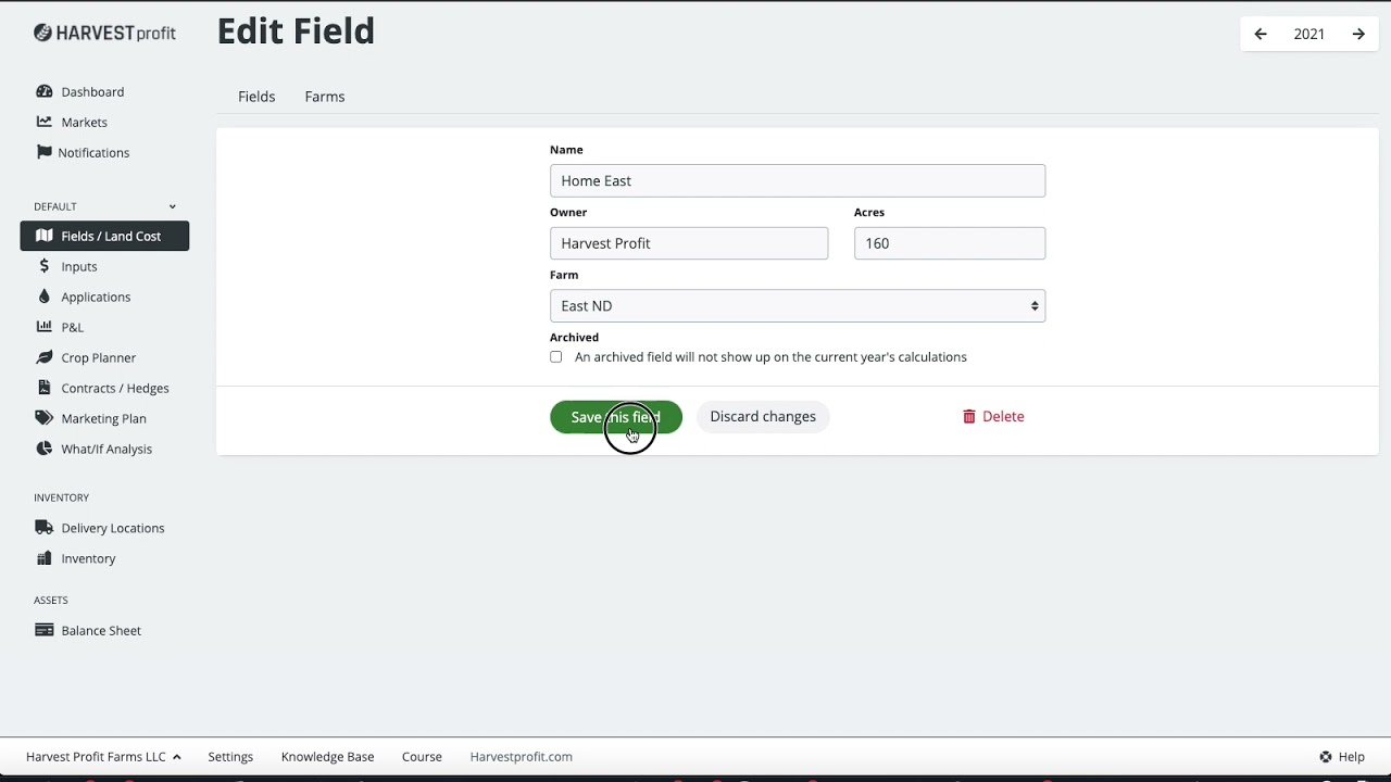 Harvest Profit How To    Part 2 - Field & Land Cost