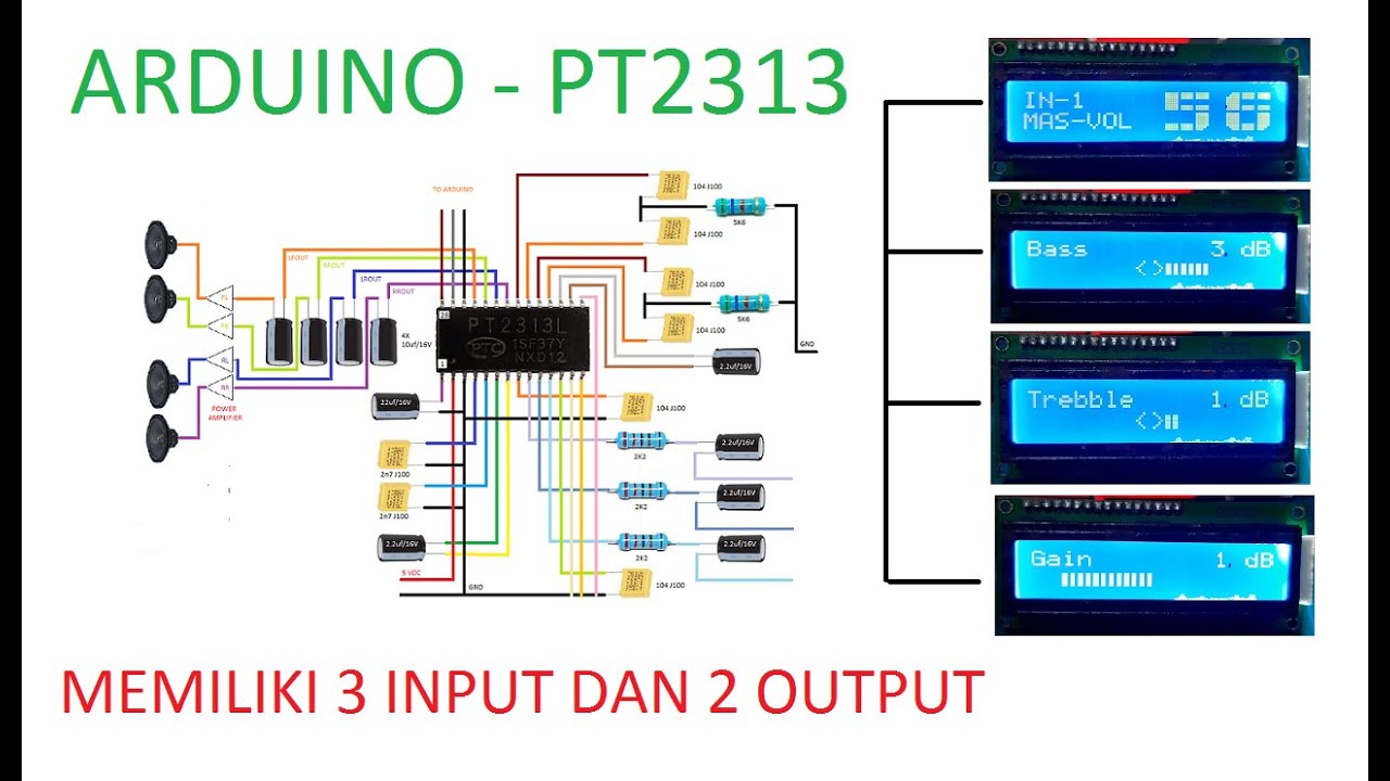 Membuat Tone Control Audio Digital dengan Arduino | PT2313 | Project Audio @herukentofficial