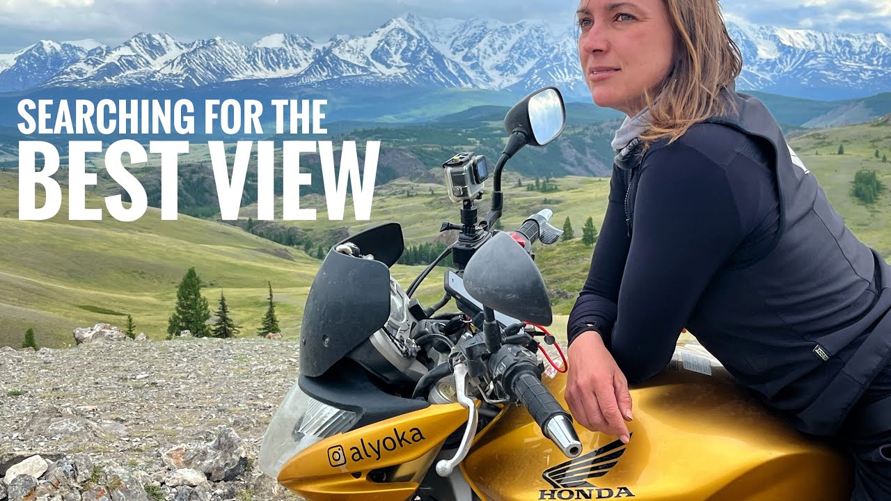 S4 🌏 Ep15 🛵 Adventuring around Aktash looking for the best view over the Altai snow peaks