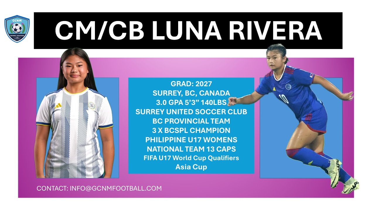Luna Rivera 2009 Philippine U17 Nat'l Team Highlights AFC Qualifiers October 2025