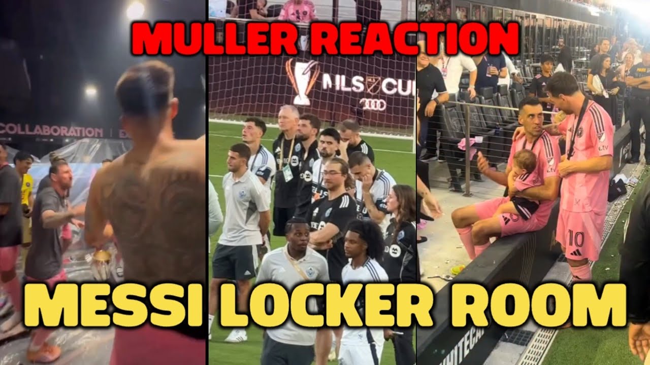 Thomas Muller reaction and Messi dressing room celebration