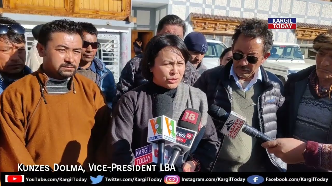 Kunzes Dolma, Vice-President LBA, after meeting with high power committee of new district at Kargi l