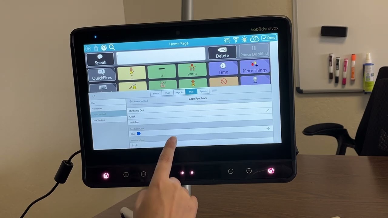 Настройка системы адаптивного контроля зрения Tobii Dynavox Eye Gaze AAC: I Series для нового пол...