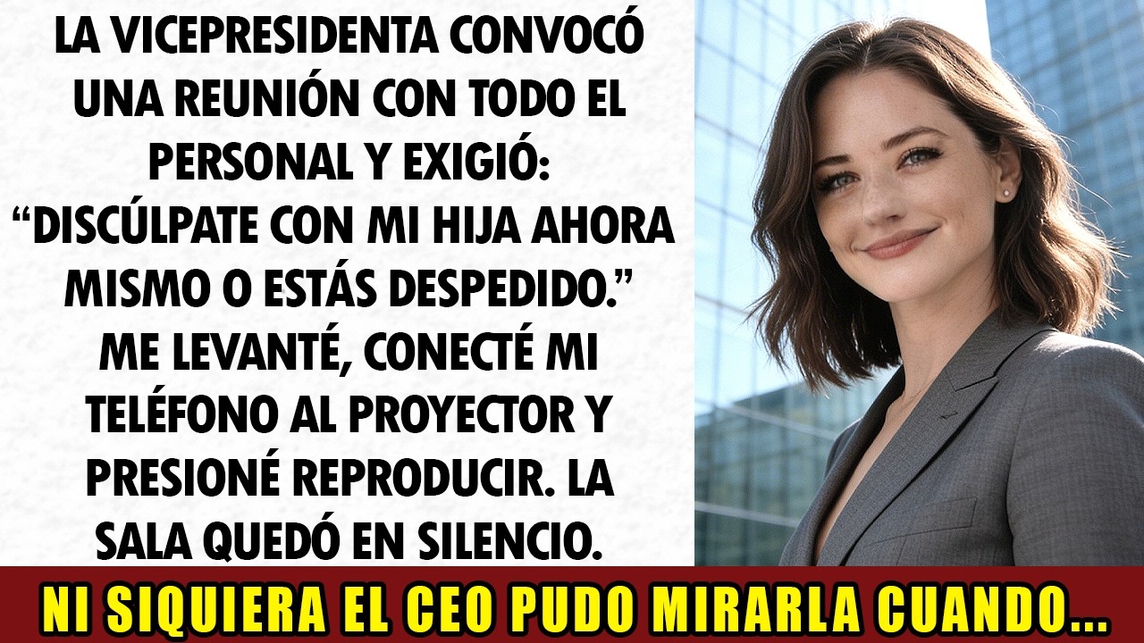 La vicepresidenta exigió que me disculpara con su hija delante de todos así que reproduje grabación