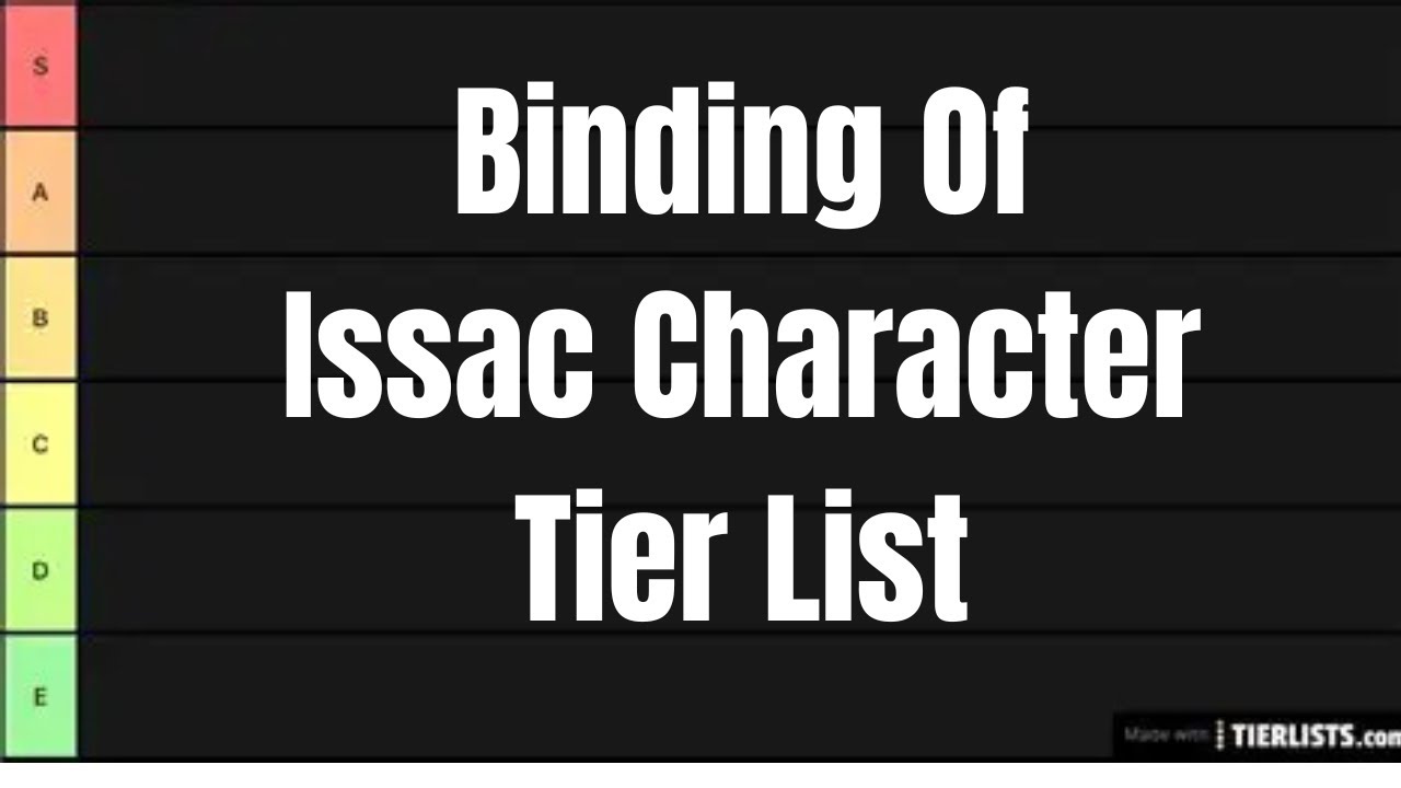 Ranking Binding of Issac Characters Tier List