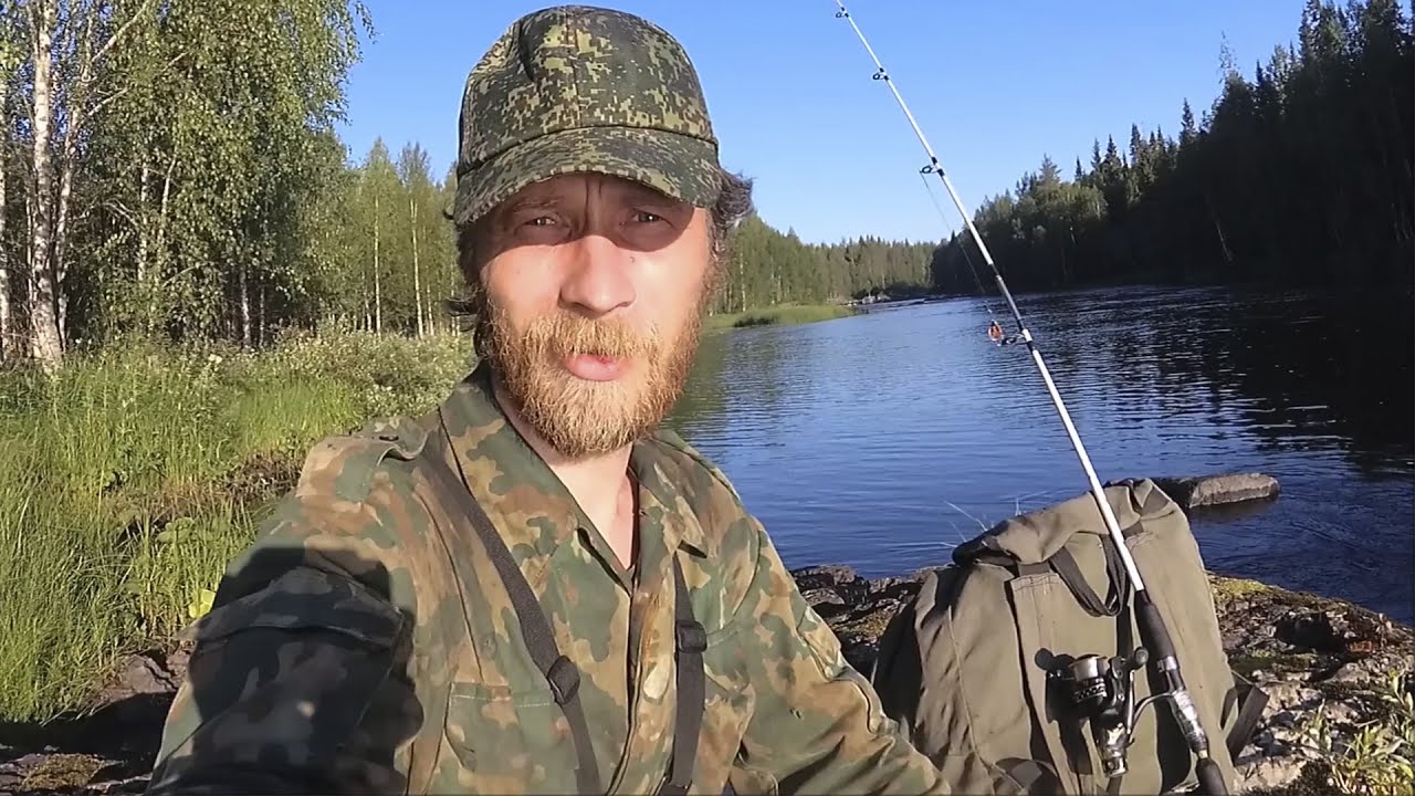 Рыбалка в Карелии на таежной реке, щука, окунь на спиннинг