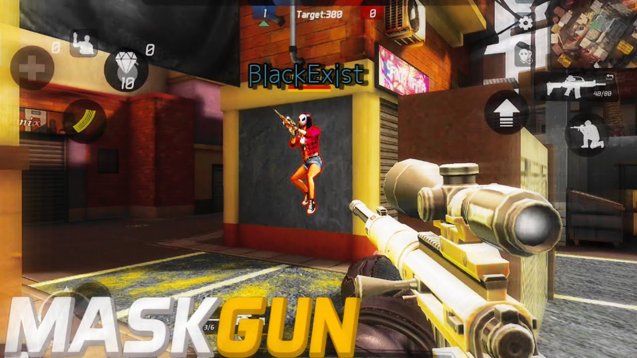 SNIPER 1 VERSUS 1 WITH BLACKEXIST 👺 || MASKGUN MULTIPLAYER FPS ☠️☠️☠️