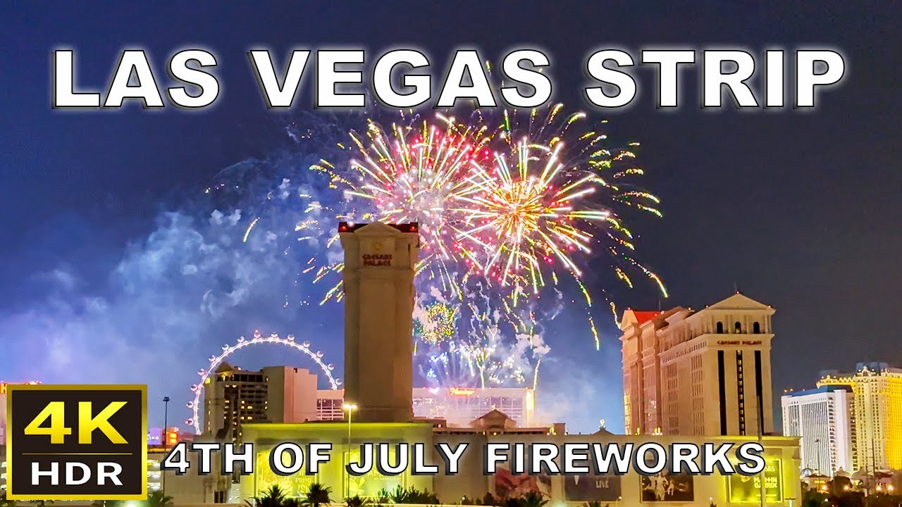[4K HDR] Las Vegas Strip 4th of July Fireworks | Caesars Palace | July 2025