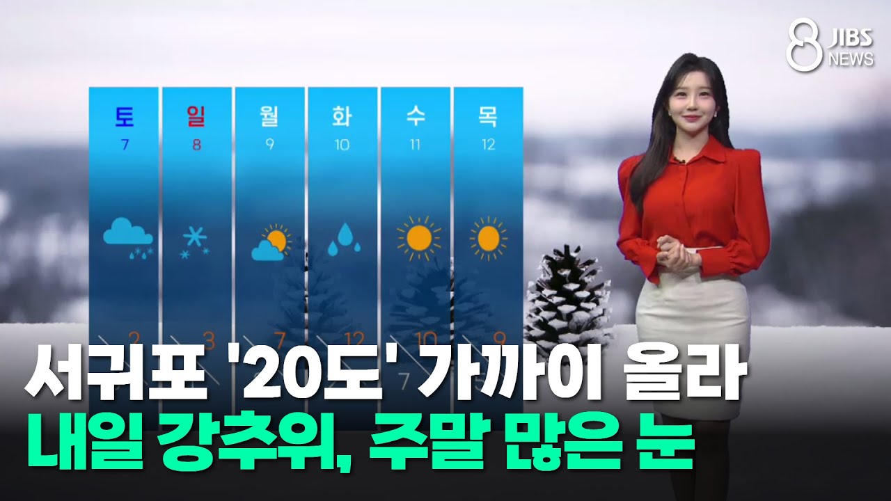 [제주날씨]서귀포 '20도' 가까이 올라...내일 강추위, 주말 많은 눈/제주/2026.02.05