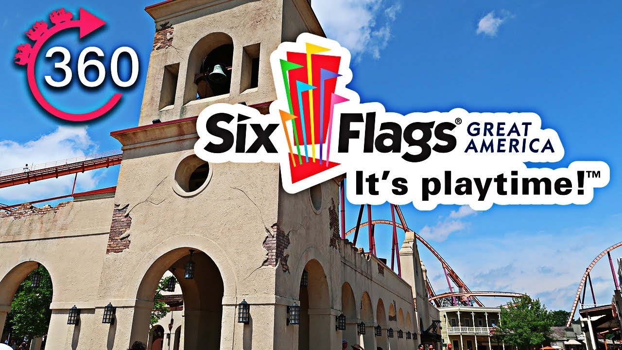 360º Walk through of Six Flags Great America - Gurnee, IL